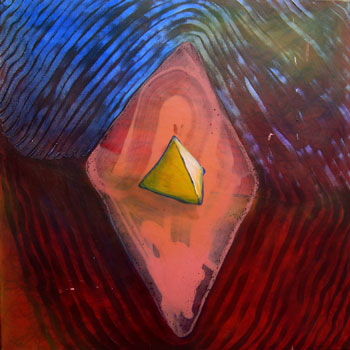 Piramide, 2008, acryl op linnen, 100-100 cm